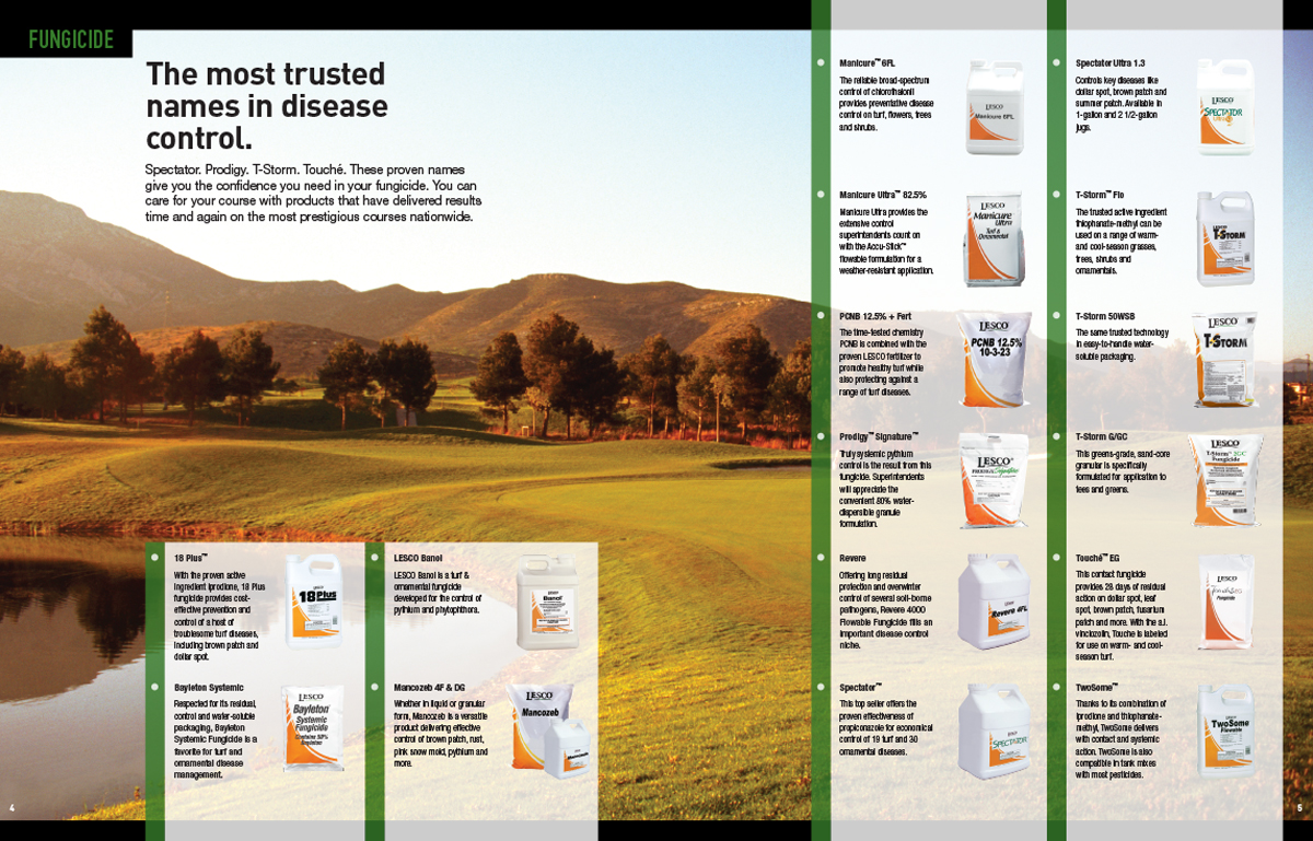 John Deere Golf Fungicide Brochure Spread