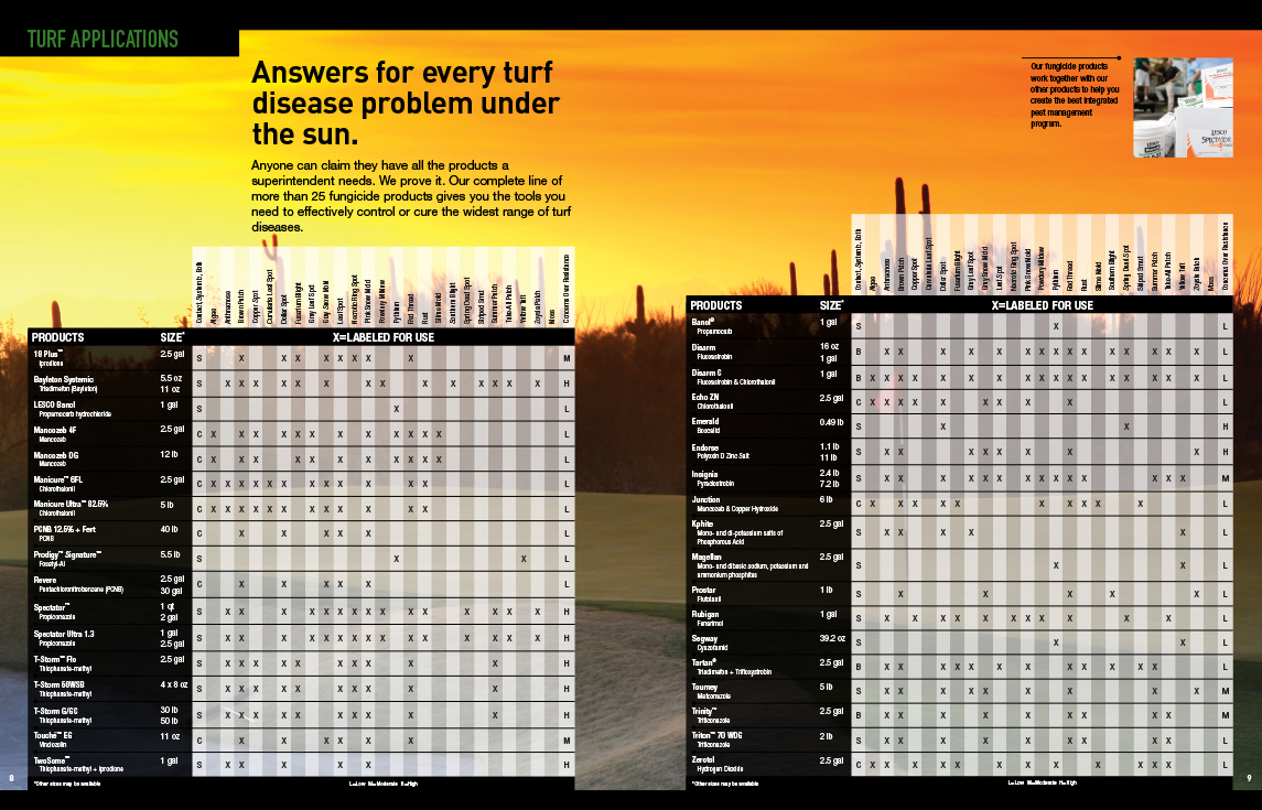 John Deere Golf Fungicide Brochure Spread