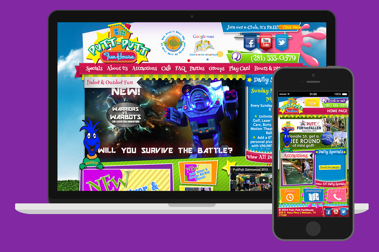 Putt-Putt Fun House Website