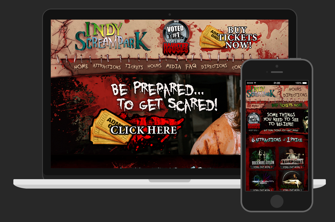 Indy Scream Park Website